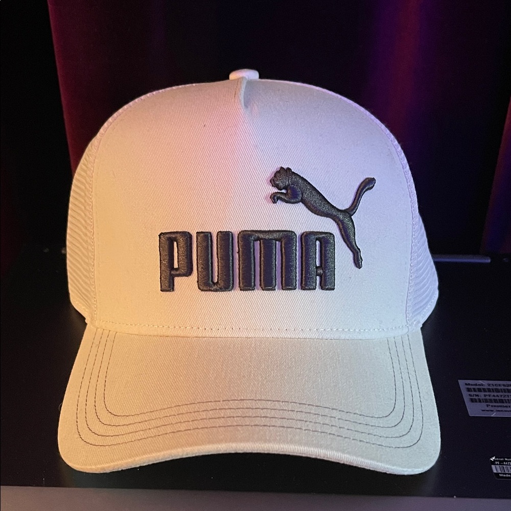 Puma Cream Cap with Black Logo